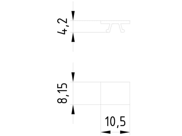 Siemens-kilpi 8WH8120-4AB75, pituussuunnassa 71–80, Gr.ZB8, valkoinen, 0,2 g, 10 mm, 5 mm, 3 mm