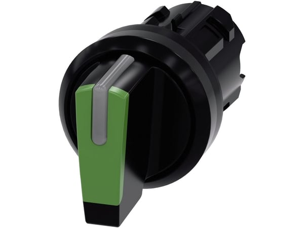 Siemens 3SU1002-2BP40-0AA0 Vridbar omkopplare Frontring plast, kan belysas Spännanordning Svart, grön 2 x 45 ° 1 st