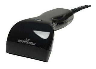 Manhattan Contact CCD-viivakoodiskanneri, USB, 80 mm skannausleveys, kaapeli 152 cm, maksimivalo: 3000 luksia (auringonvalo), musta, kolmen vuoden ...