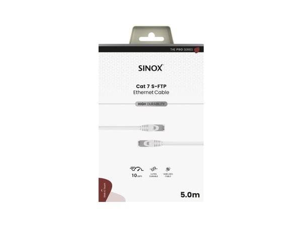 Sinox SXC08705, 5 m, Cat7, S/FTP (S-STP), RJ-45, RJ-45, Vit
