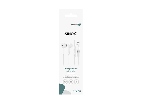 Selek in-ear hörlurar USB-C med mikrofon - vit