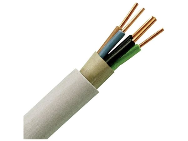Kabel 153005848 skärmad kabel NYM-J 5G 1,5 mm² grå 5 m