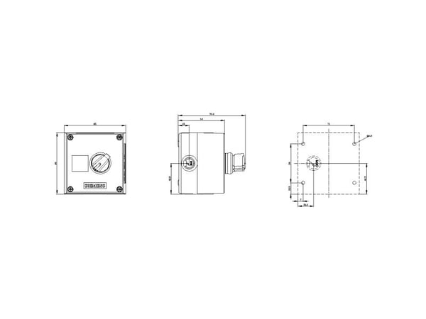 Siemens 3SU1801-0BE00-4AB1 Hölje För markfastsättning, Frontring metall, Med platta Spännanordning Svart, Silver 1 st