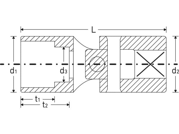STAHLWILLE 01540014, Stikkontakt, Kromfarget, MS-33787 / MIL-W-8982, 17 g