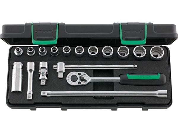 STAHLWILLE 96025204, Hylssats, 17 huvuden, 325 mm, 135 mm, 1,65 kg