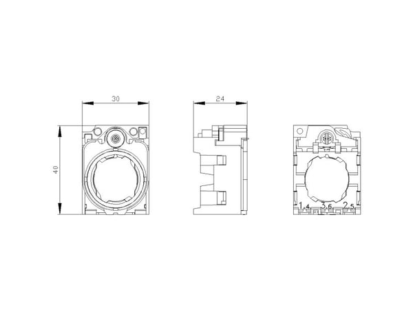 Siemens Infästningsbas 3 element metall Sirius ACT 3SU1510-0AA10-0AA0