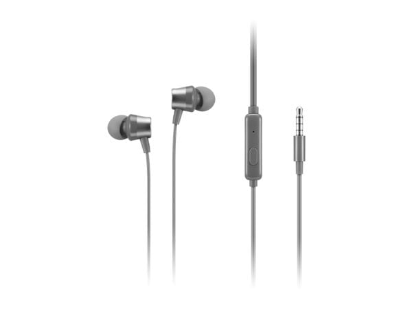 Lenovo 110 Analog, Langallinen, Puhelut/Musiikki, 100 - 20000 Hz, 12 g, Kuulokkeet, Harmaa