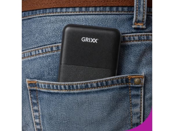 Grixx GREXTBP10B02, 10000 mAh, Litium Polymer (LiPo), Svart