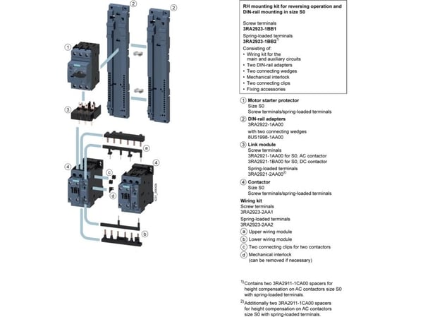 Siemens Siemens Siemens Indus.Sector 3RA2220-1GF24-0BB4 Vendingsstarter Motorydelse ved 400 V 2.2 kW 690 V Nominel ström 4.9 A