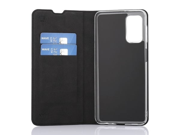 Wave BookCase -suojakotelo, Samsung Galaxy A32 5G, musta