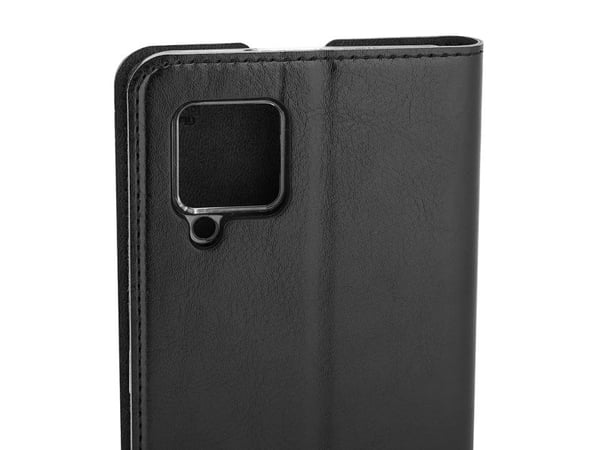 Wave BookCase -suojakotelo, Samsung Galaxy A42 5G, musta