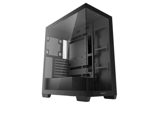 DeepCool CG580 - - genomskinlig sidopanel (härdat glas) - ingen strömförsörjning - svart - USB/ljud
