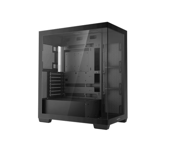 DeepCool CG580 - - genomskinlig sidopanel (härdat glas) - ingen strömförsörjning - svart - USB/ljud
