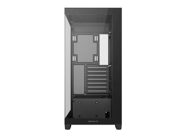 DeepCool CG580 - - genomskinlig sidopanel (härdat glas) - ingen strömförsörjning - svart - USB/ljud