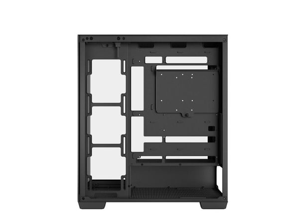 DeepCool CG580 - - genomskinlig sidopanel (härdat glas) - ingen strömförsörjning - svart - USB/ljud