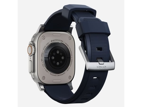 Nomad NM01296485, Band, SmartWatch, Blå, Apple, Watch 49mm, 46mm, 45mm, 44mm, and 42mm (Ultra 1-3, Series 1-11, and SE), Gummi