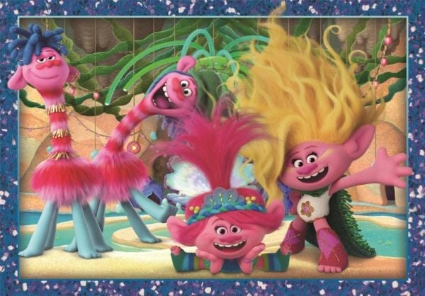 Puslespill 4-i-1 Super Color Trolls 3