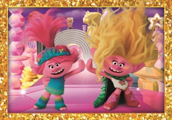 Puslespill 4-i-1 Super Color Trolls 3