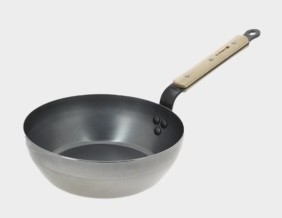 de Buyer Mineral B Bois, Rund, All-bruk panne, Rustfritt stål, 2,5 l, Tre, 24 cm