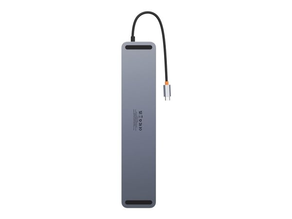 Keskitin 12in1 Baseus EliteJoy Gen2-sarjan USB-C - 2xHDMI+ 3xUSB 3.0+ PD+ DP+ SD/TF+ RJ45+Type-C+ 3.5mm (tummanharmaa)