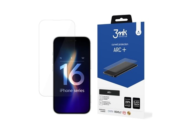 3MK 5903108589048, Apple, iPhone 16 Plus, Slagbestandig, Ripebestandig, 1 stykker