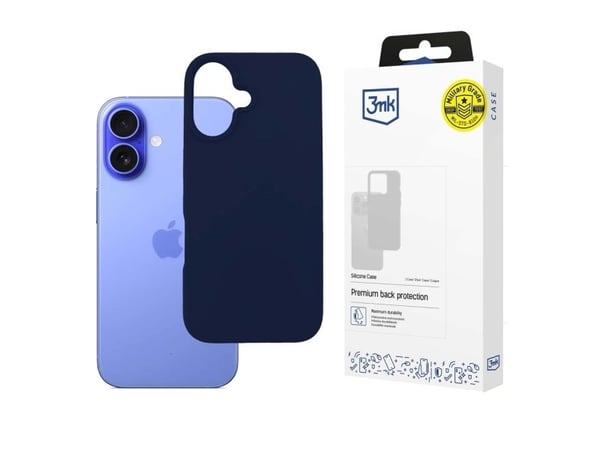 3MK silikondeksel til iPhone 16 Plus 6,7" mørkeblå/mørk marineblå