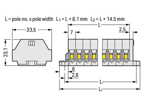 Wago 262-142, 98,4 mm, 23,1 mm, 33,5 mm, 25 styck