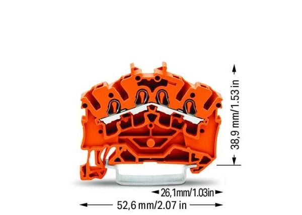 Wago 2002-6402, 5,2 mm, 45,5 mm, 52,6 mm, 100 styck