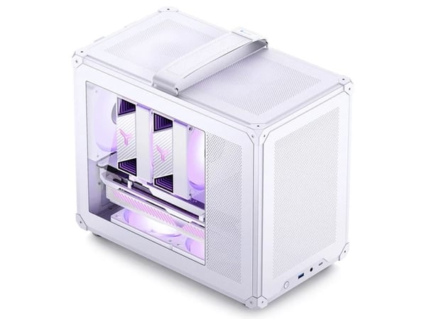Jonsbo C6 MAX PC-veske, Mini-etui, Micro-ATX, herdet glass - Hvit