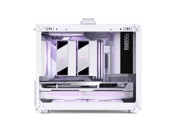 Jonsbo C6 MAX PC-veske, Mini-etui, Micro-ATX, herdet glass - Hvit