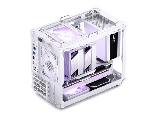 Jonsbo C6 MAX PC-veske, Mini-etui, Micro-ATX, herdet glass - Hvit