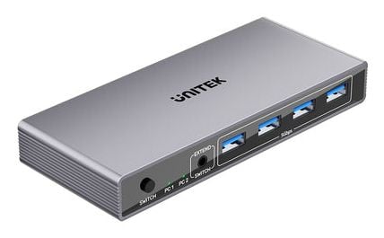 Unitek - KVM-svitsj - 5 Gbps - 6 x KVM / USB + 3 x DisplayPort - stasjonær
