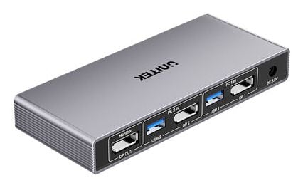 Unitek - KVM-svitsj - 5 Gbps - 6 x KVM / USB + 3 x DisplayPort - stasjonær