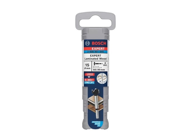 Bosch Expert 2 608 901 846, Drill, Forstner-bor, Høyrehåndsrotasjon, 1,5 cm, 90 mm, Laminert Panel