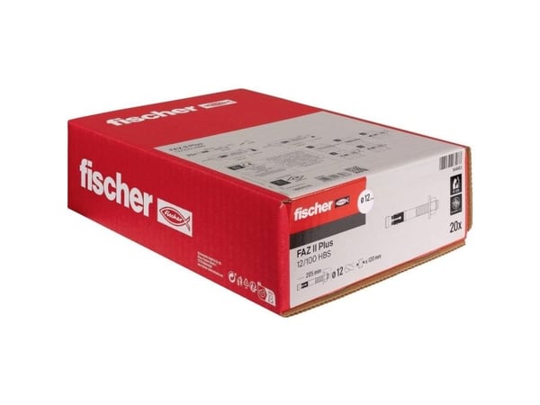 Fischer 564683, Tiili, Betoni, Sinkkipinnoitettu teräs, M12, 1,2 cm, 205 mm, 1,2 cm
