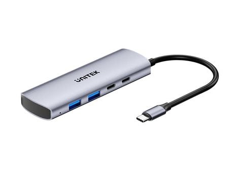 Unitek Hub 4-i-1 USB-C 10 Gbps, 2x USB-A og 2x USB-C H1112DGY01