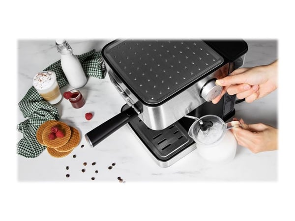 Cecotec Power Espresso 20 Matic, Espressokone, 1,5 L, 850 W, Musta, Ruostumaton teräs