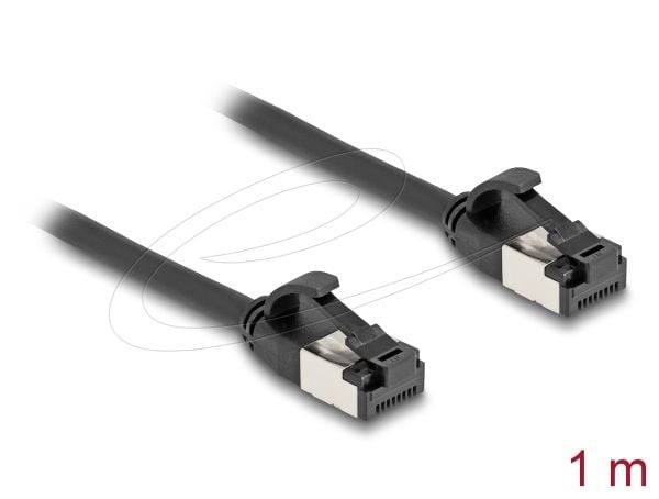 DeLOCK 80183, 1 m, Cat8.1, U/FTP (STP), RJ-45, RJ-45, Musta