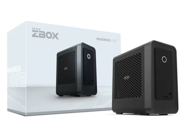 ZOTAC ZBOX MAGNUS ONE EU27507TC - Barebone - mini-PC 1 x Core Ultra 7 265 / upp till 5.3 GHz - RAM 0 GB - GeForce RTX 5070 Ti - Gigabit Ethernet, 5...