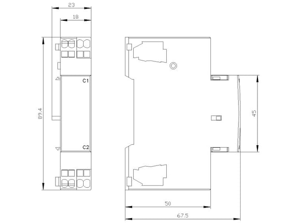 Siemens 3RV2922-2CP0 Trigger 1 st (B x H x D) 18,5 x 90 x 68 mm
