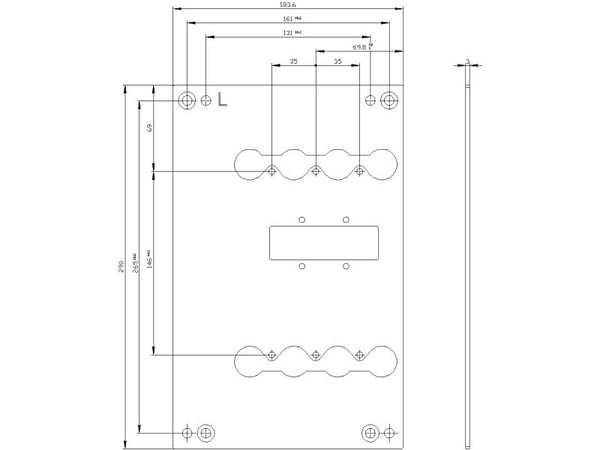 Siemens 3VA9268-0VK20, 1,1 kg, 265 mm, 184 mm, 3 mm