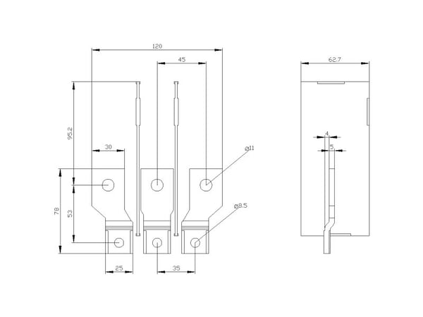 Siemens 3VA9253-0QC00 Tilslutningstilbehør 1 stk (B x T) 120 mm x 62.7 mm