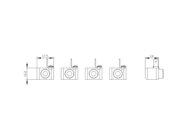 Siemens 3VA9114-0JG10 Kopplingsplint för anslutning av rund ledare 1 st