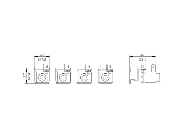 Siemens 3VA9134-0JK10 Kopplingsplint för anslutning av rund ledare 1 st
