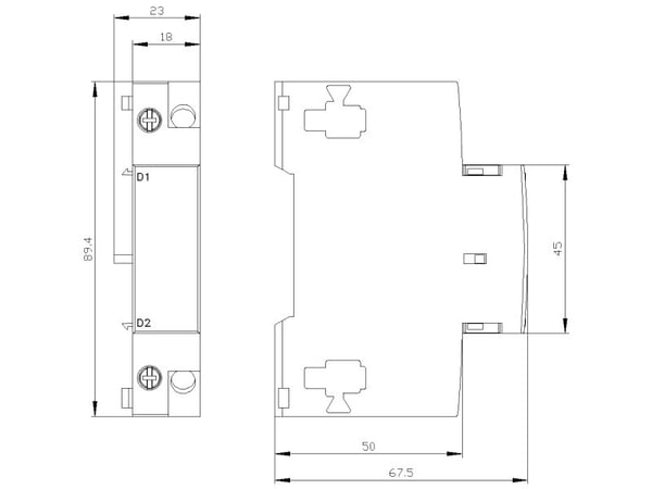 Siemens 3RV2902-1AP0 Trigger 1 st (B x H x D) 18,5 x 90 x 68 mm