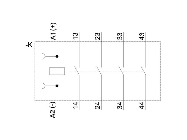 Siemens 3RH2140-1BF40 Apukosketin 1 kpl 1 kpl