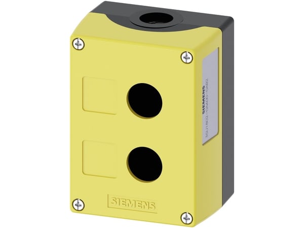 SIEMENS Enclosure til command devices 22 mm, rund, Hus; plastik, Top; Grå, 2 command punkter plastik, Uddybning til etiketter, Ikke udstyret