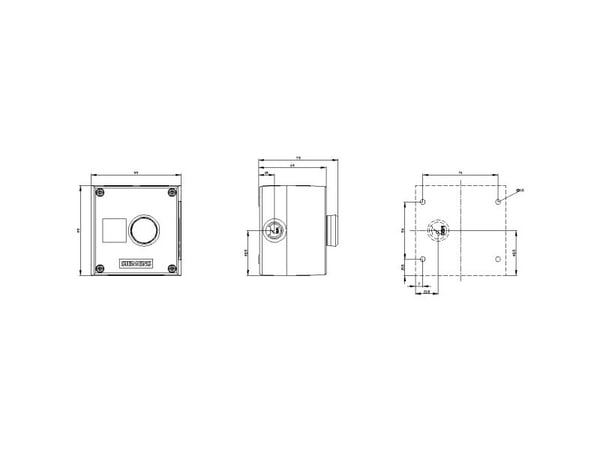 Siemens 3SU18010BD004AB1 3SU1801-0BD00-4AB1 Maanalainen kaappi, eturengas metallia 1 painike Kirkas, hopea 1 kpl