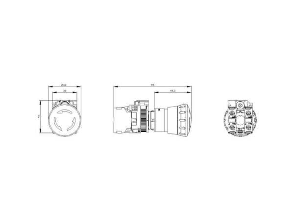 Siemens 3SU1150-1HB20-1PA0 Hätäpysäytyspainike 1 kpl.
