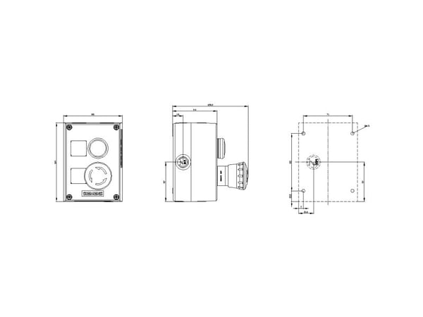 Siemens 3SU1802-0NB00-2AB2 Skåp IP66, IP67, IP69/IP69K 1 stk